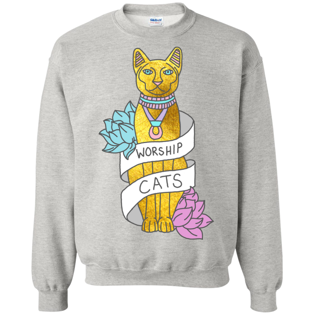 cats egypt pyramid gold kitten pets tabby tumblr gold typography sweatshirt T-Shirt