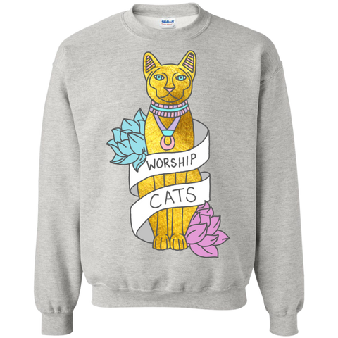 cats egypt pyramid gold kitten pets tabby tumblr gold typography sweatshirt T-Shirt