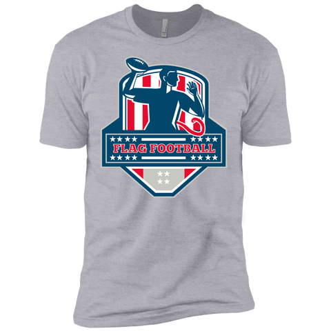 flag football qb player passing ball crest retro sweatshirt T-Shirt
