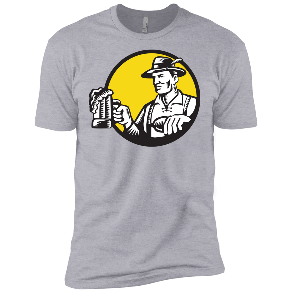 bavarian beer drinker mug circle woodcut T-Shirt