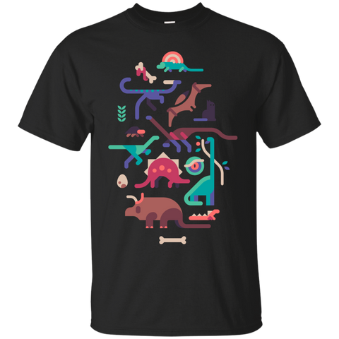 dinos and a cat t- T-Shirt