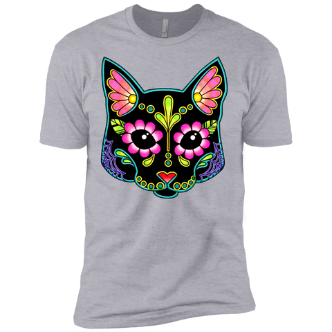 cat in black - day of the dead sugar skull kitty sweatshirt T-Shirt