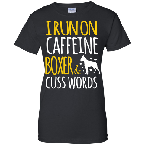i run on caffeine boxer & cuss words T-Shirt