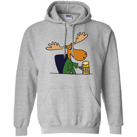 funny cool moose drinking beer cartoon T-Shirt