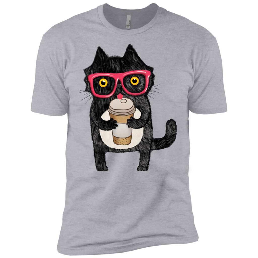 black coffee cat  t- T-Shirt