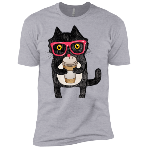 black coffee cat  t- T-Shirt