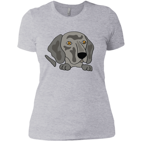 funny cute weimaraner puppy dog art T-Shirt
