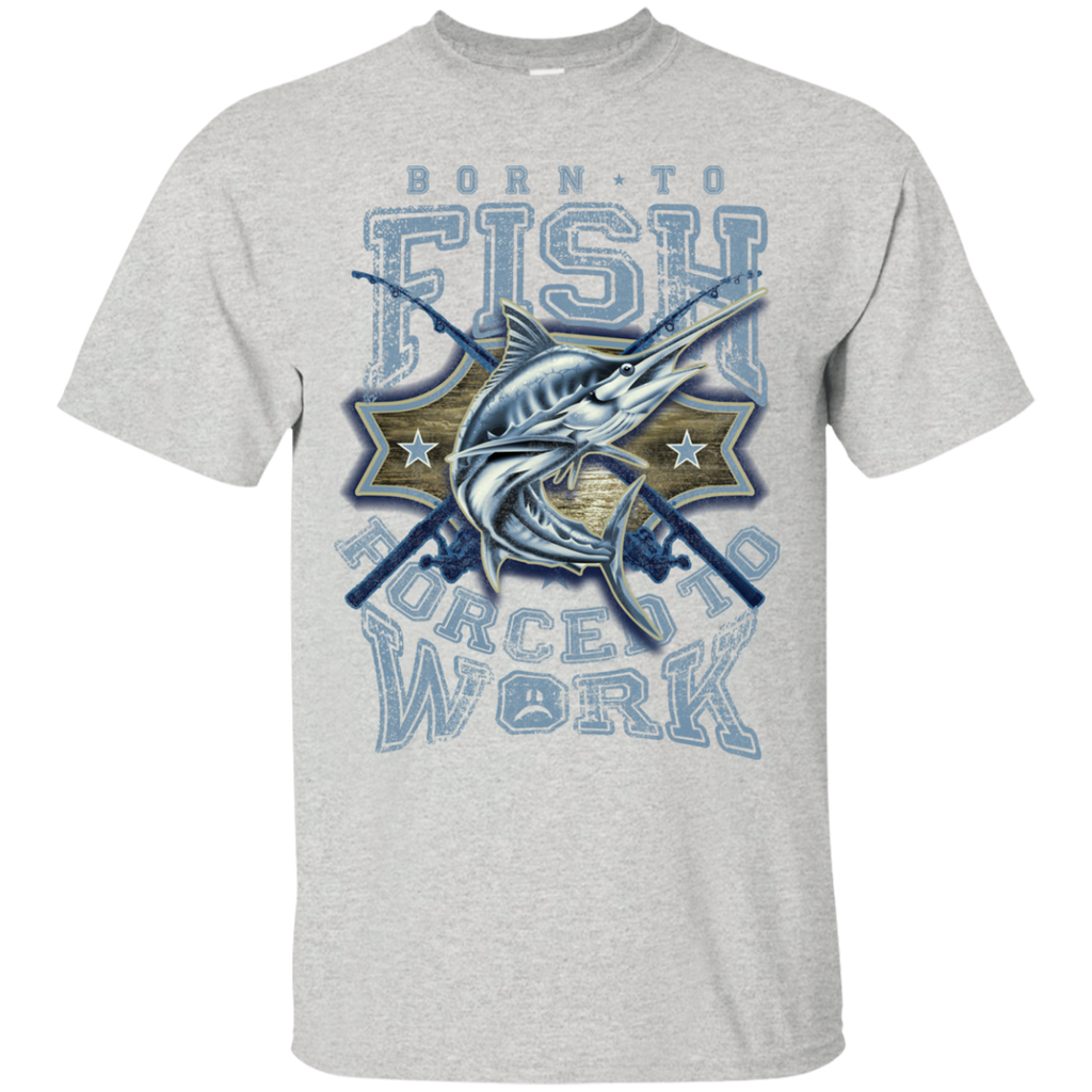 born to fish forced to work T-Shirt