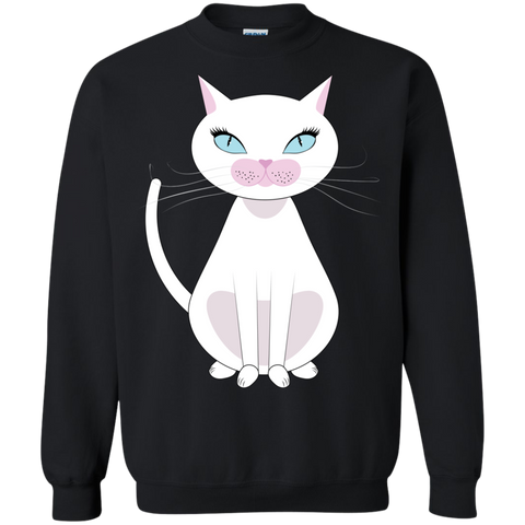 cartoon white cat t- T-Shirt