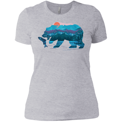 fishing bear down the mountain lake T-Shirt