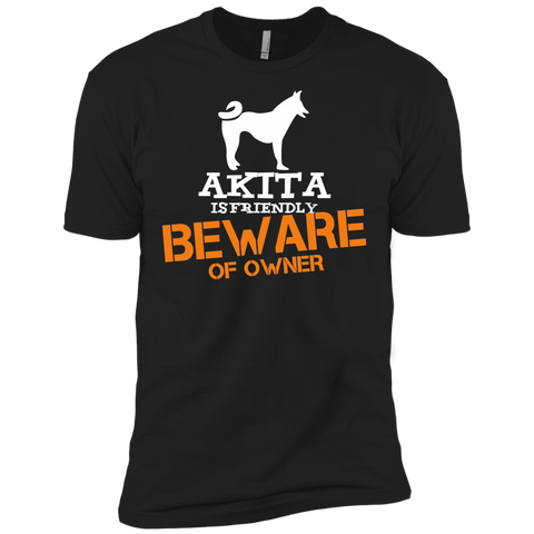 akita is friendly beware of owner T-Shirt