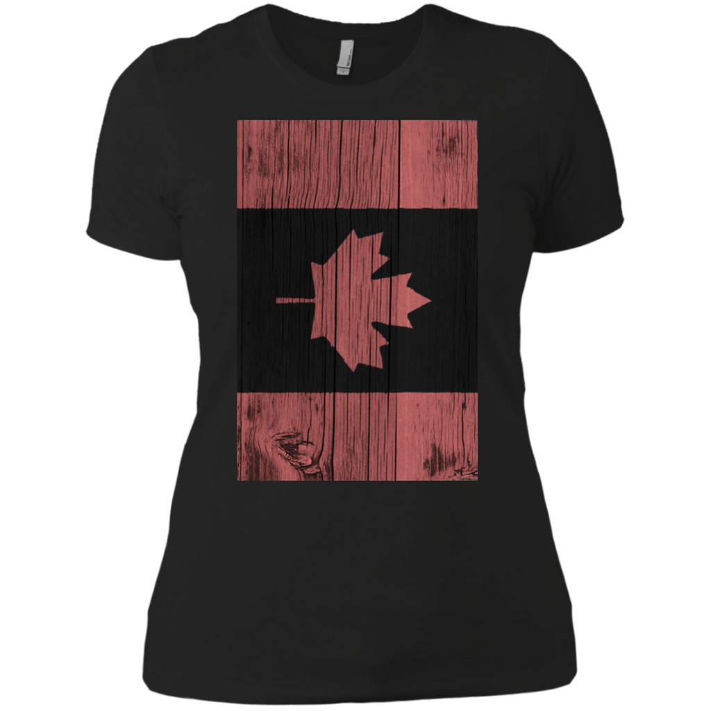 canaada flag painted on wood T-Shirt