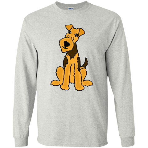 funny funky airedale puppy dog original art T-Shirt