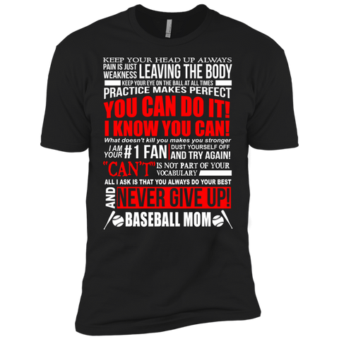baseball mom, never give up T-Shirt