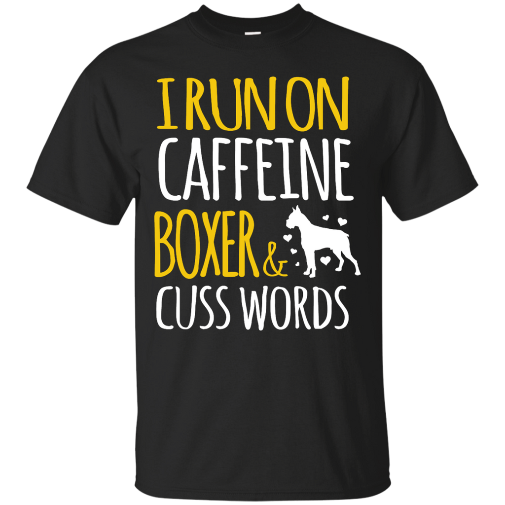 i run on caffeine boxer & cuss words T-Shirt