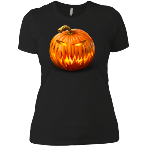 jack o'lantern halloween Next Level Ladies Boyfriend Tee