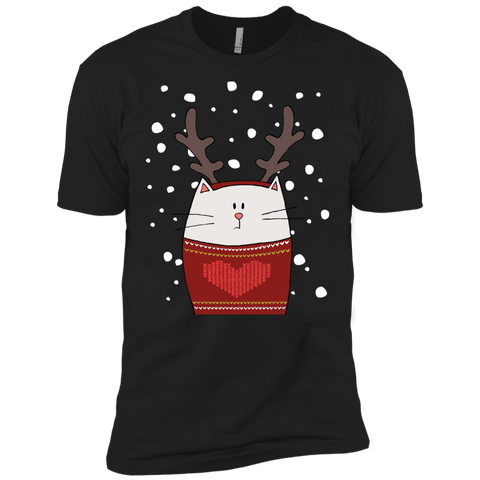 cat reindeer holiday sweater T-Shirt