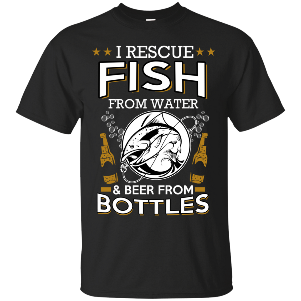 fish from water and beer from bottles T-Shirt