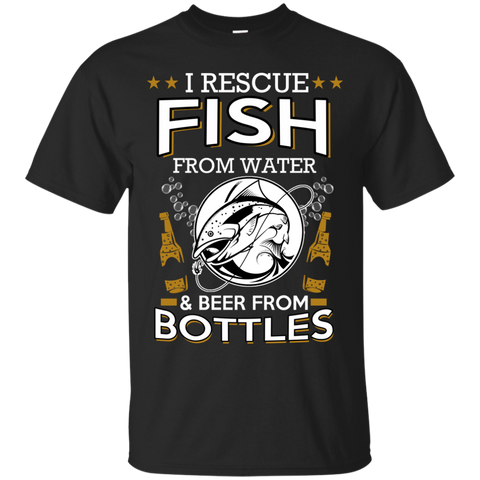 fish from water and beer from bottles T-Shirt