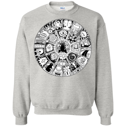 cat mandala in black and white sweatshirt T-Shirt
