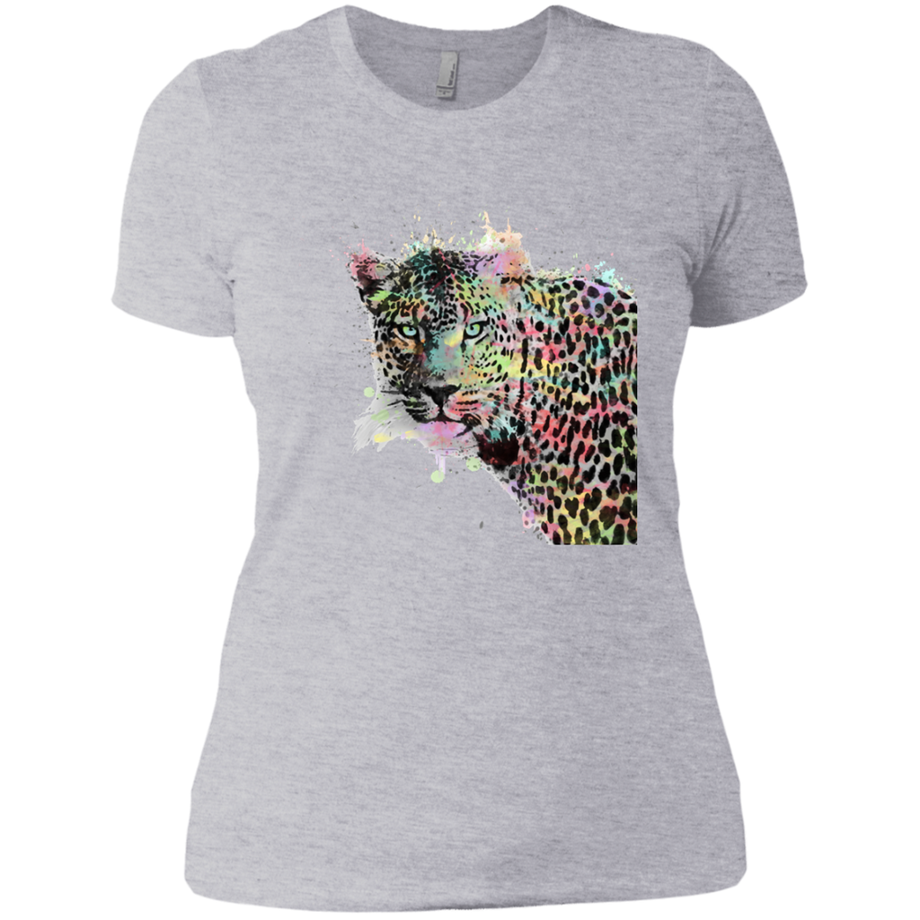 cool leopard animal watercolor splatters abstract paint sweatshirt T-Shirt