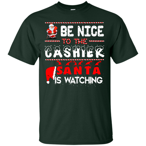 be nice to the cashier santa is watching T-Shirt