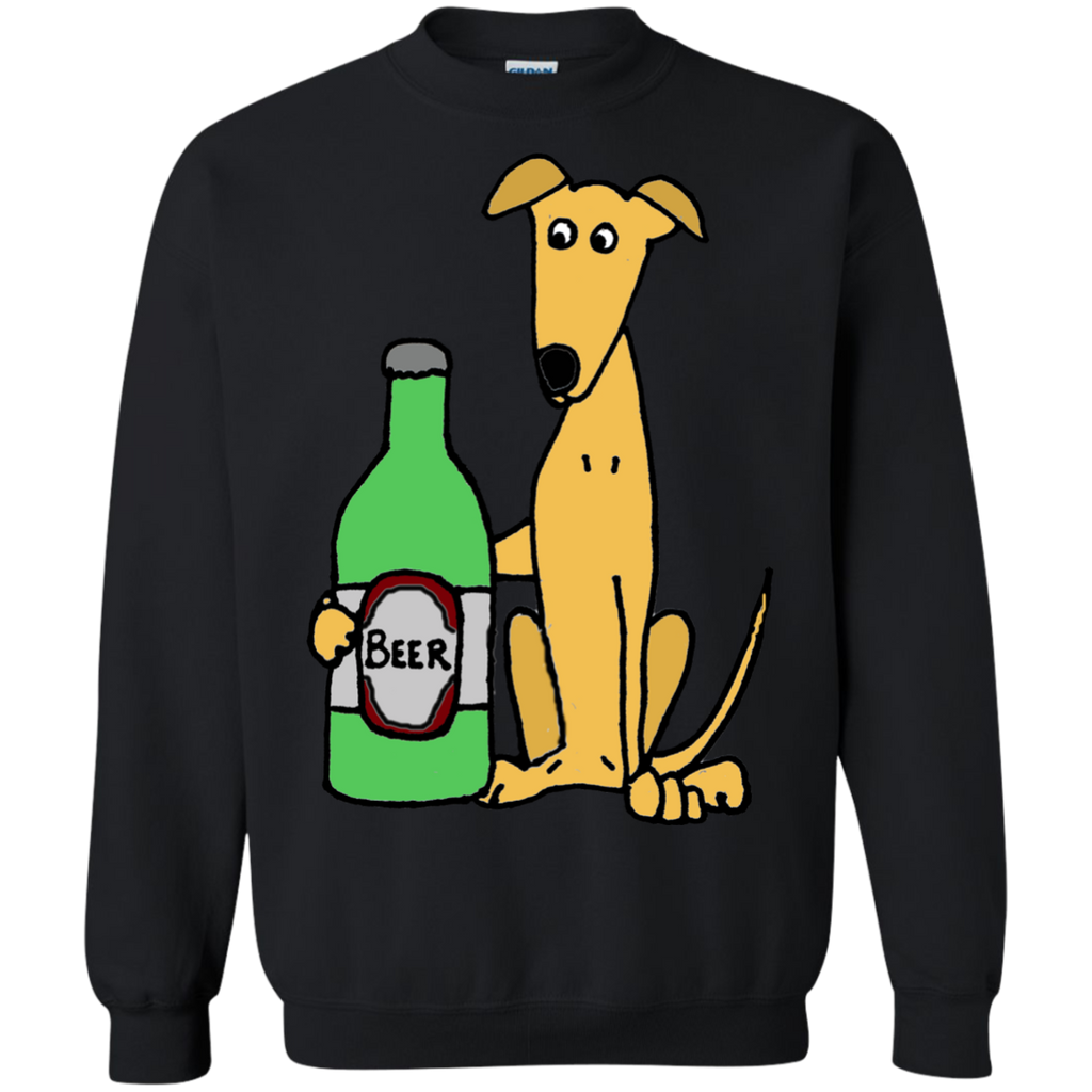 cool funny greyhound dog with large beer T-Shirt