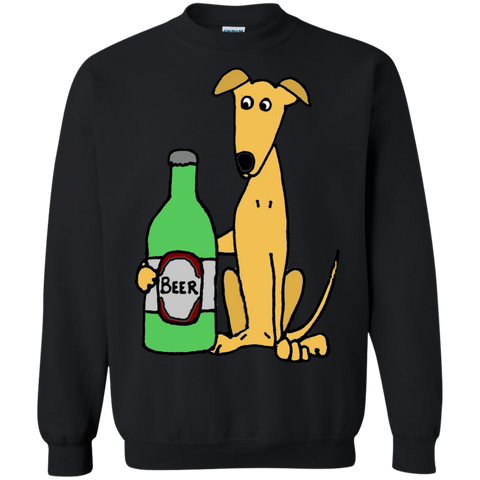 cool funny greyhound dog with large beer T-Shirt