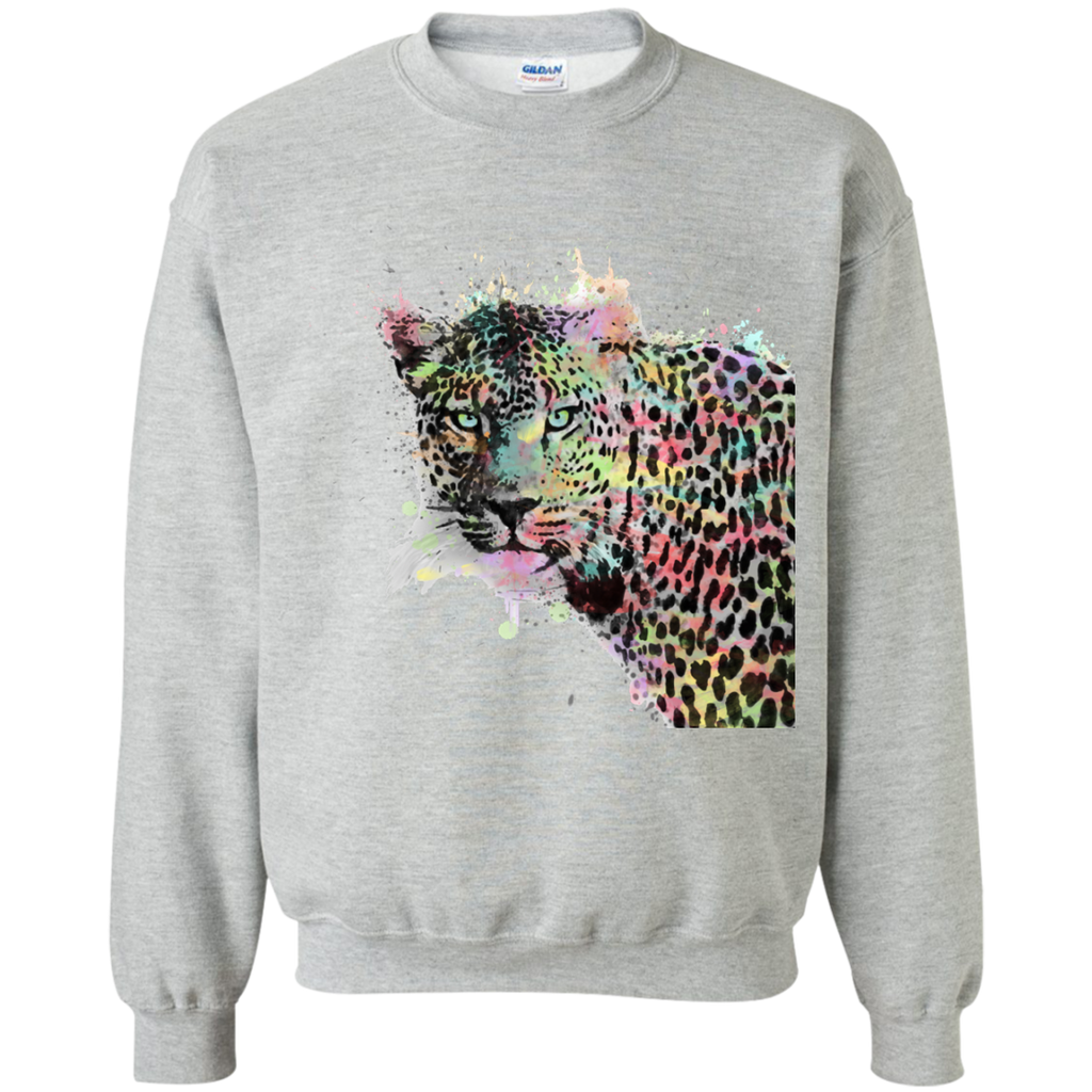cool leopard animal watercolor splatters abstract paint sweatshirt T-Shirt