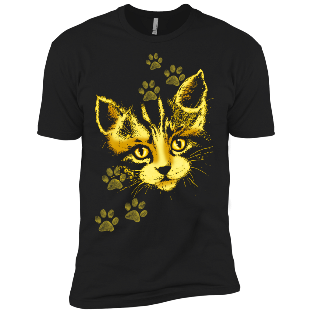 cute cat portrait with paws prints sweatshirt T-Shirt