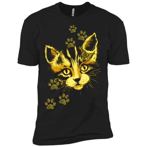 cute cat portrait with paws prints sweatshirt T-Shirt