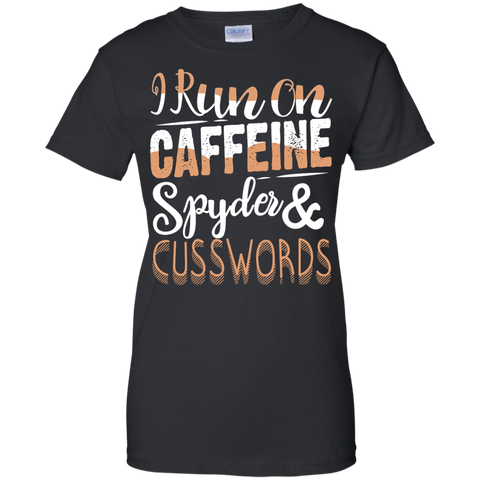 i run on caffeine spyder & cuss word T-Shirt