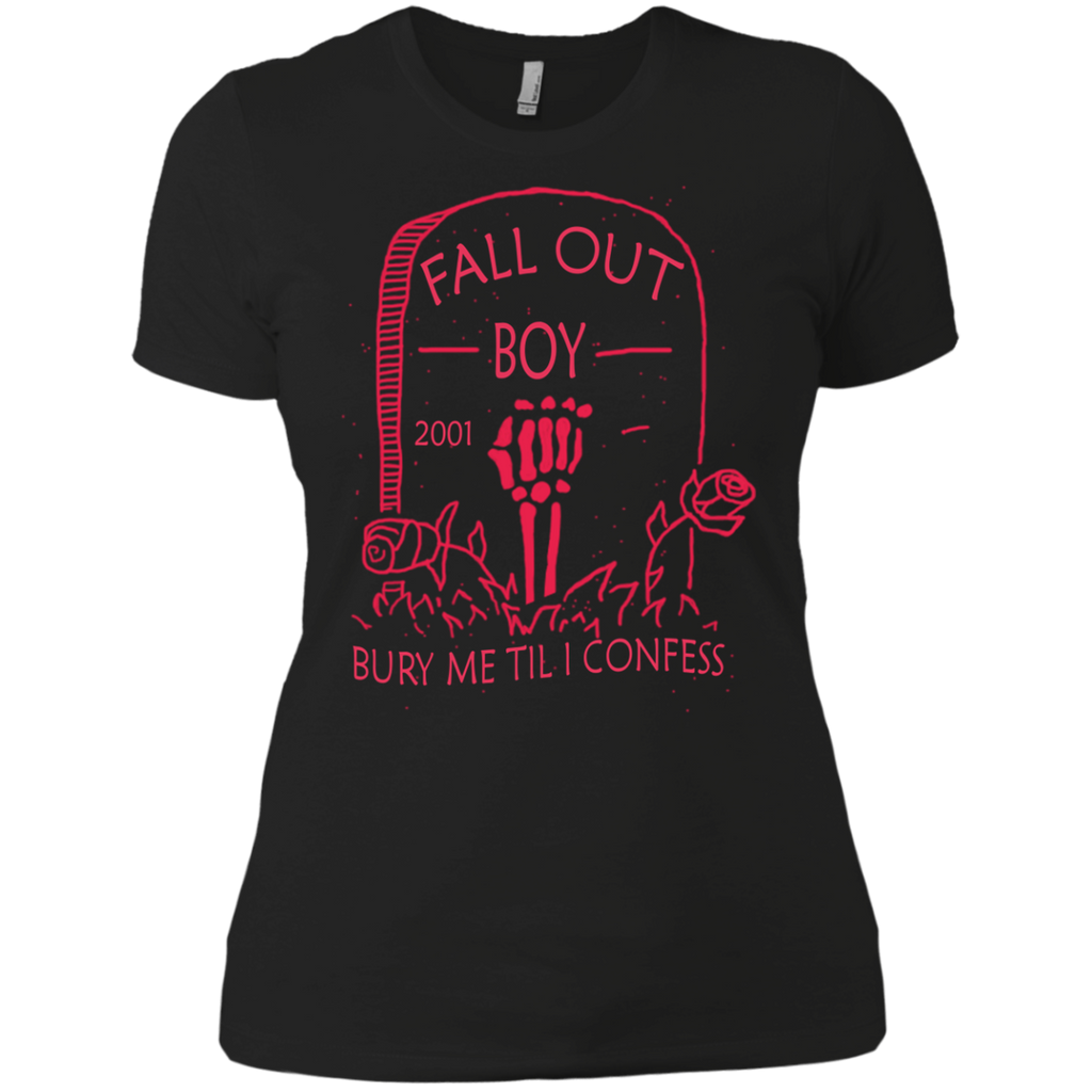 fall out boy medium halloween exclusive bury me till i confess Next Level Ladies Boyfriend Tee