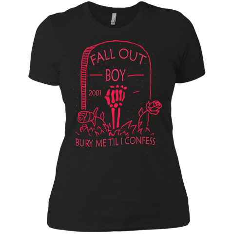 fall out boy medium halloween exclusive bury me till i confess Next Level Ladies Boyfriend Tee