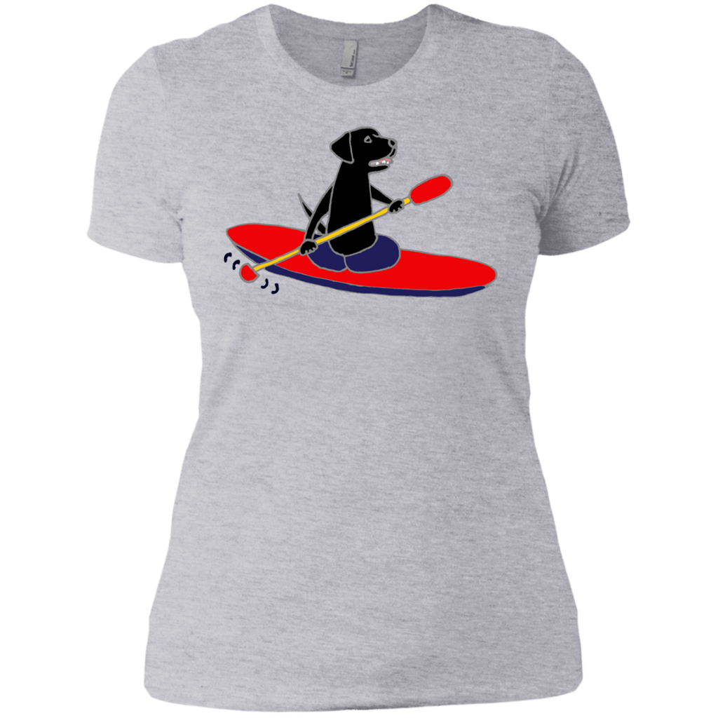 cool funny black labrador retriever dog kayaking T-Shirt