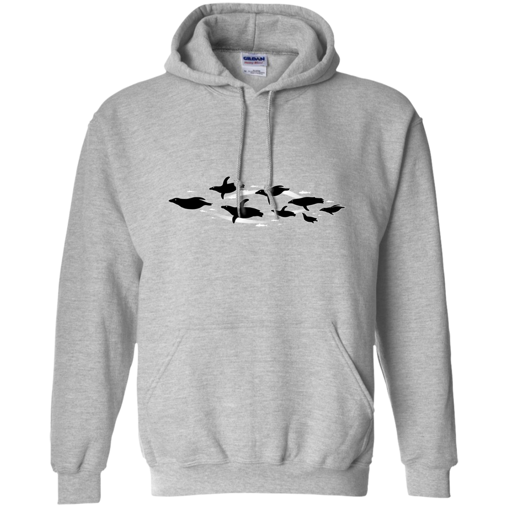 floating penguins in the dark ocean T-Shirt