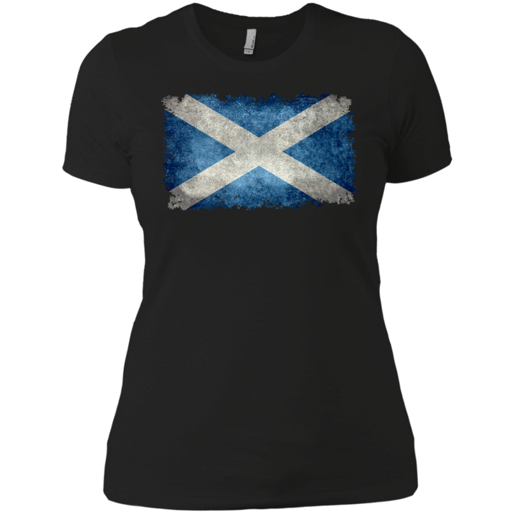 flag of scotland in vintage retro style T-Shirt