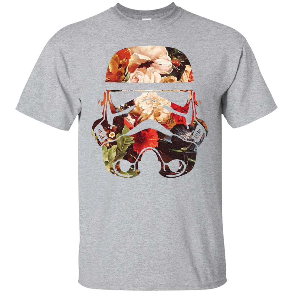 floral print stormtrooper T-Shirt