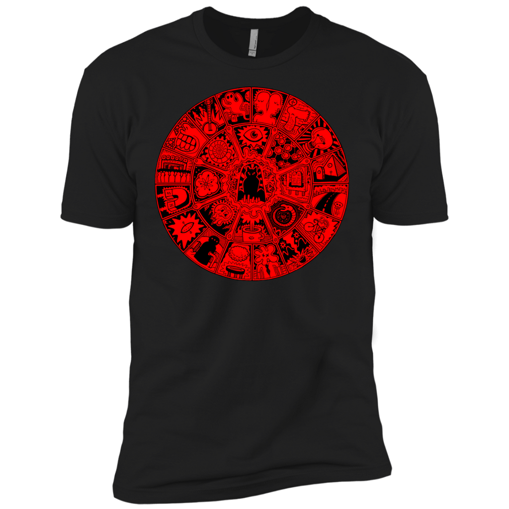 cat mandala in red and black T-Shirt