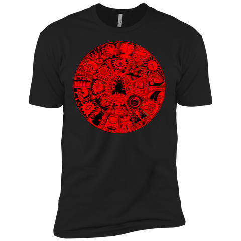 cat mandala in red and black T-Shirt