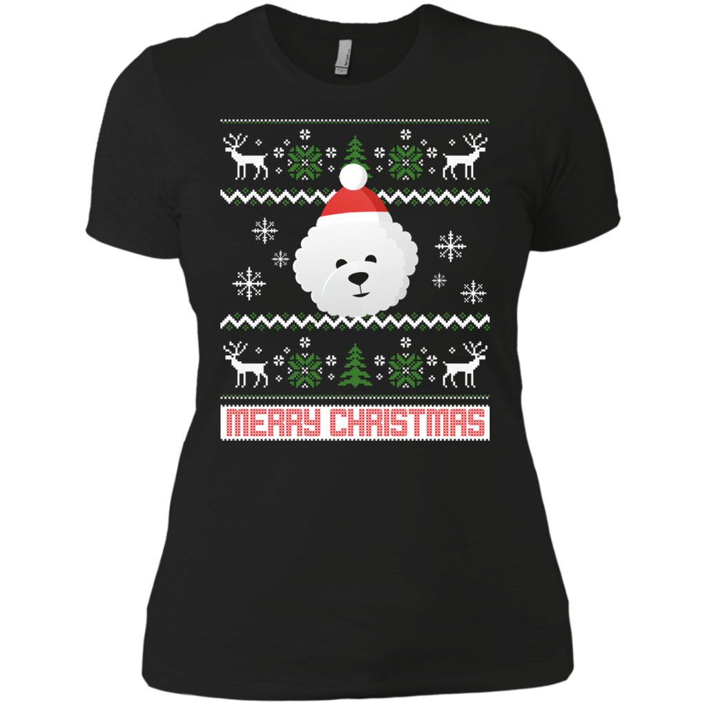 bichon frise santa snow ugly christmas sweater T-Shirt