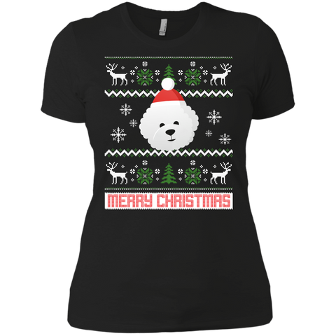 bichon frise santa snow ugly christmas sweater T-Shirt