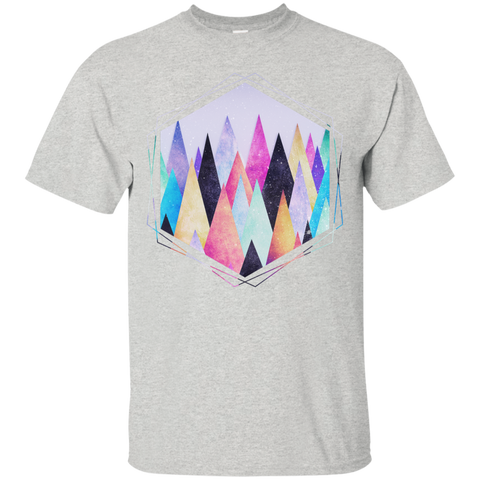 colorful abstract geometric triangle peak wood's  funny T-Shirt