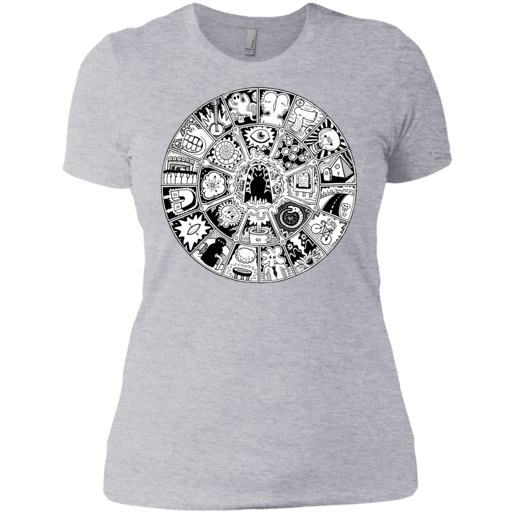 cat mandala in black and white sweatshirt T-Shirt