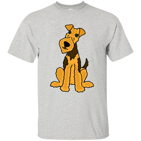 funny funky airedale puppy dog original art T-Shirt