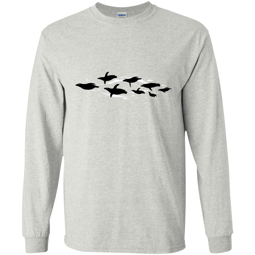floating penguins in the dark ocean T-Shirt