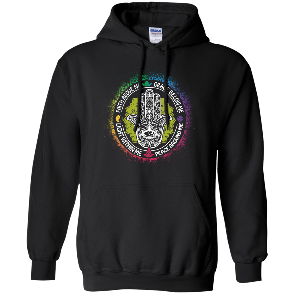 faith above me grace below me light within me peace around me T-Shirt