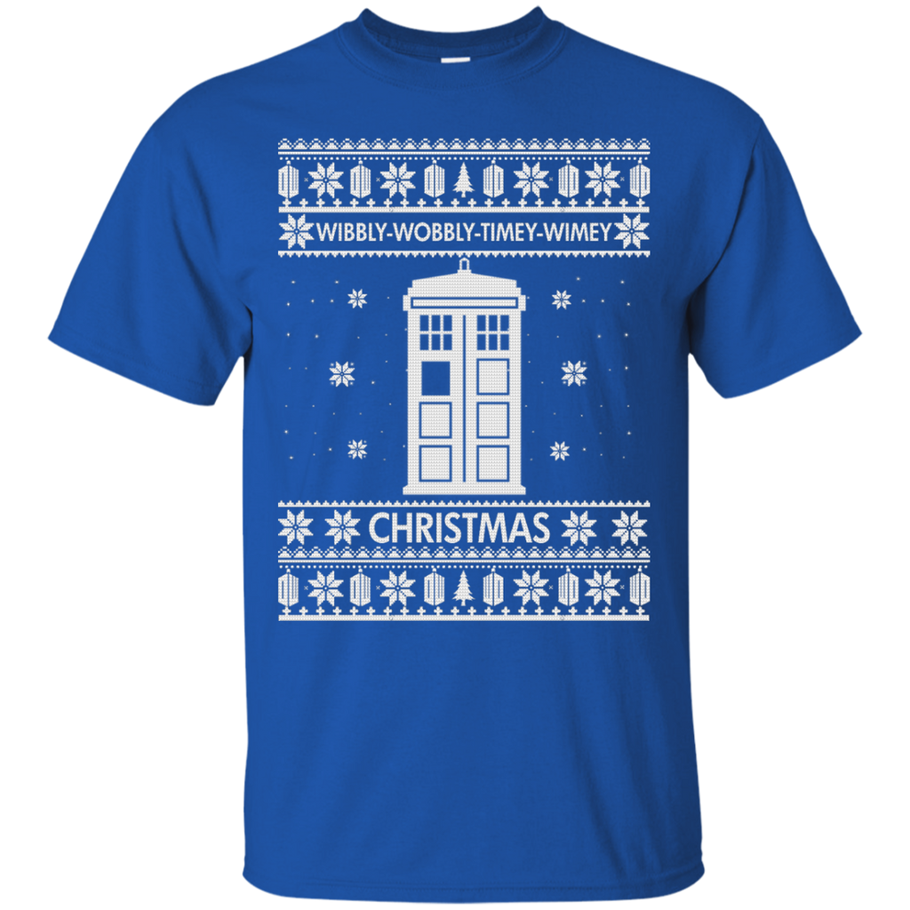 doctor who christmas sweater: wibbly wobbly timey wimey christmas T-Shirt