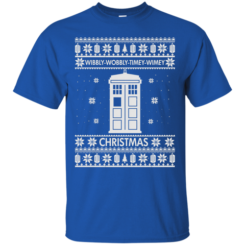doctor who christmas sweater: wibbly wobbly timey wimey christmas T-Shirt