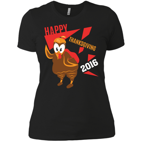 funny happy thanksgiving 2016 turkey face design T-Shirt